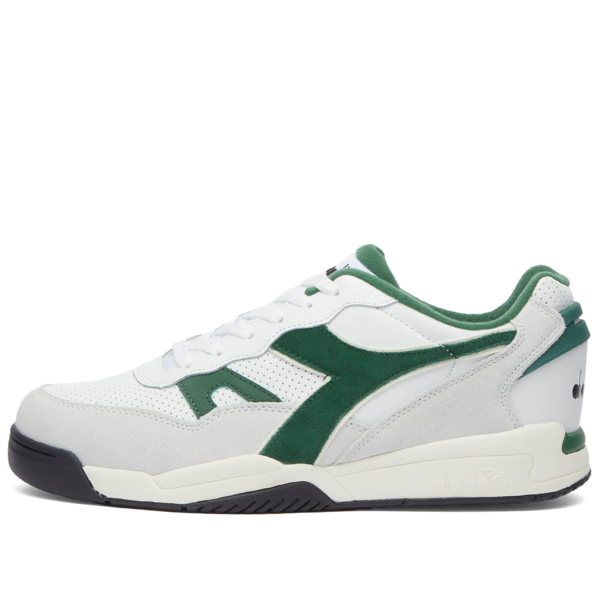 DIADORA MO-16 ホワイト+グリーン 26.5 TRAINER Leather sneakers