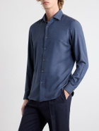 Caruso - Cotton and Cashmere-Blend Shirt - Blue