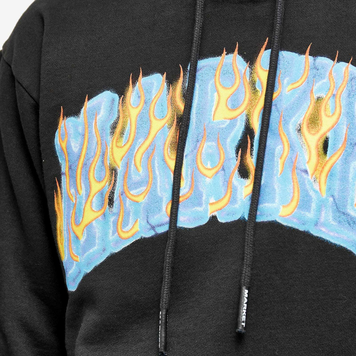 MARKET Men's Icy Hot Hoodie in Washed Black