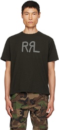 RRL Khaki Printed T-Shirt