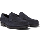 Tod's - Suede Penny Loafers - Navy