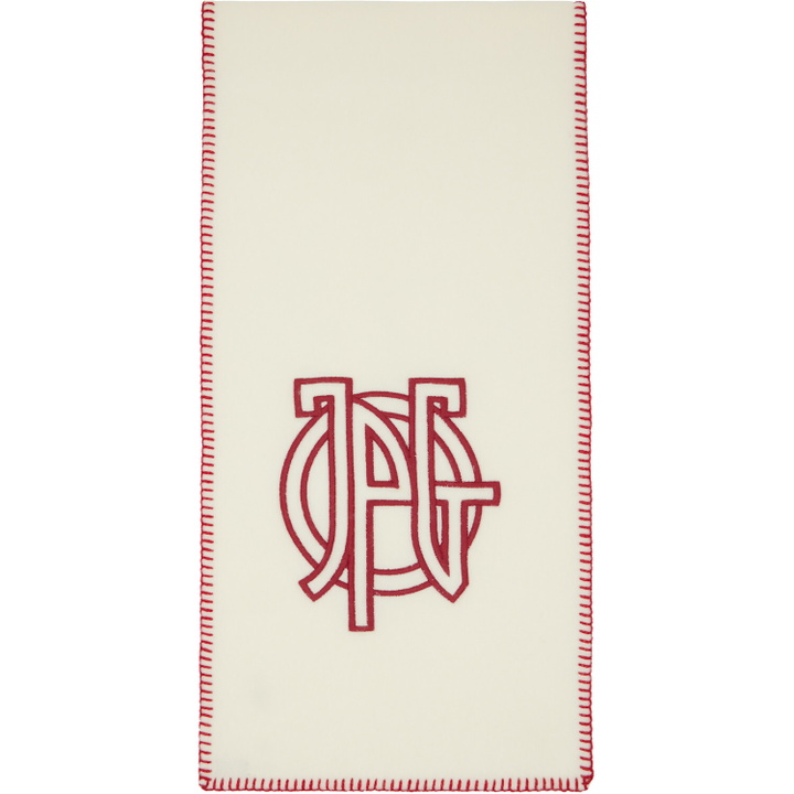 Photo: Jean Paul Gaultier Off-White Wool Stitch Scarf