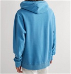 Pasadena Leisure Club - Printed Pigment-Dyed Fleece-Back Cotton-Jersey Hoodie - Blue