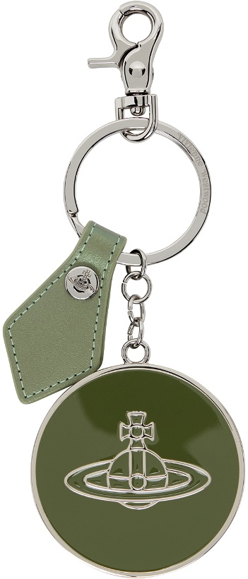 Photo: Vivienne Westwood Green Thin Line Orb Mirror Keychain