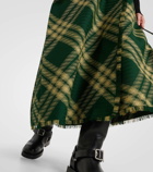 Burberry Checked high-rise wool midi skirt