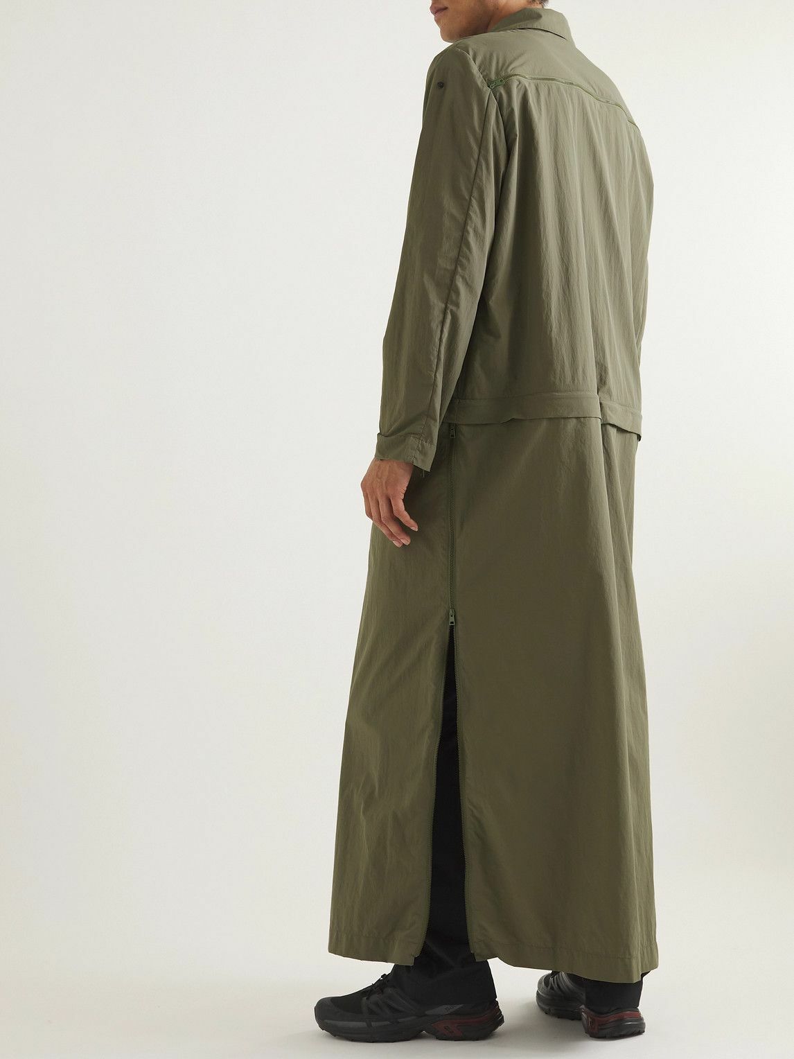 SAIF UD DEEN - Convertible Panelled Canvas Jacket - Green