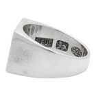 Bleue Burnham SSENSE Exclusive Silver Choose Happy Signet Ring