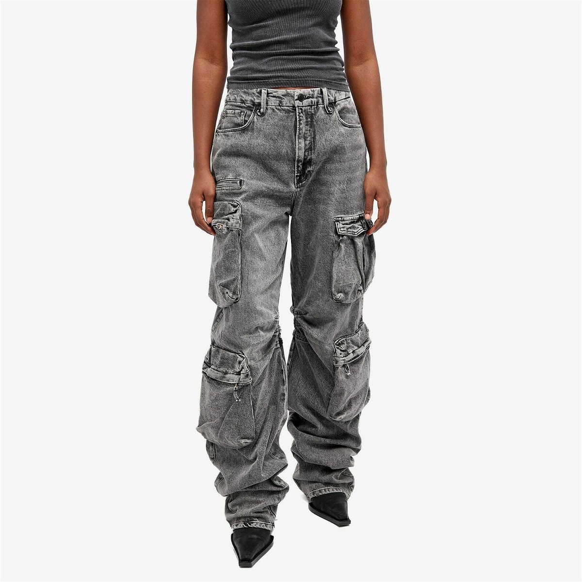 Womens Cargo Pants Casual Summer Fashion Solid Color Pockets High Waisted  Loose Wide Leg Comfy Cargo Jeans Pants for Women - Walmart.com