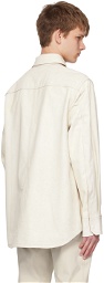 Helmut Lang White Cargo Leather Jacket