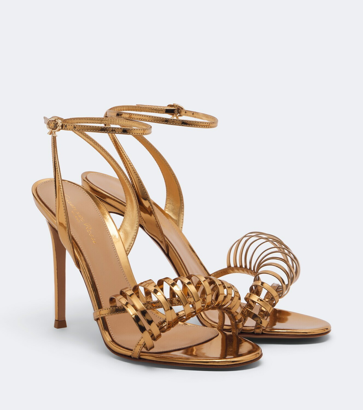 Gianvito Rossi Mirrored leather sandals