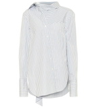 Monse Tie-neck striped cotton shirt