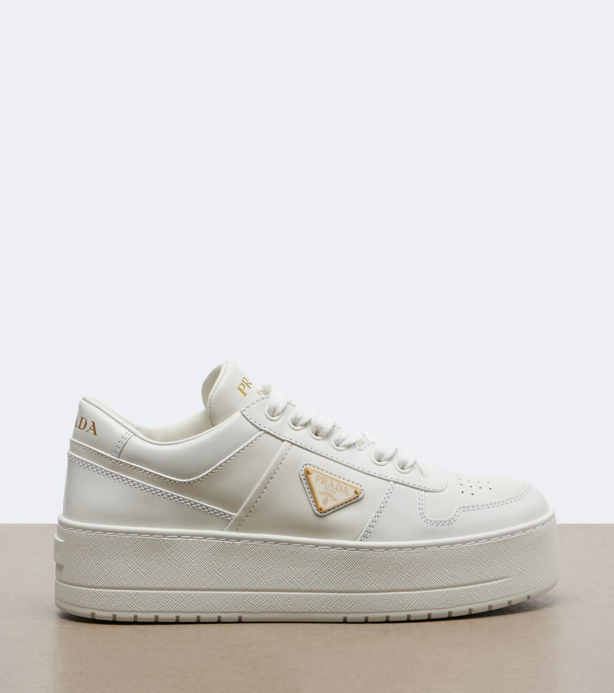 Prada Downtown Bold leather platform sneakers