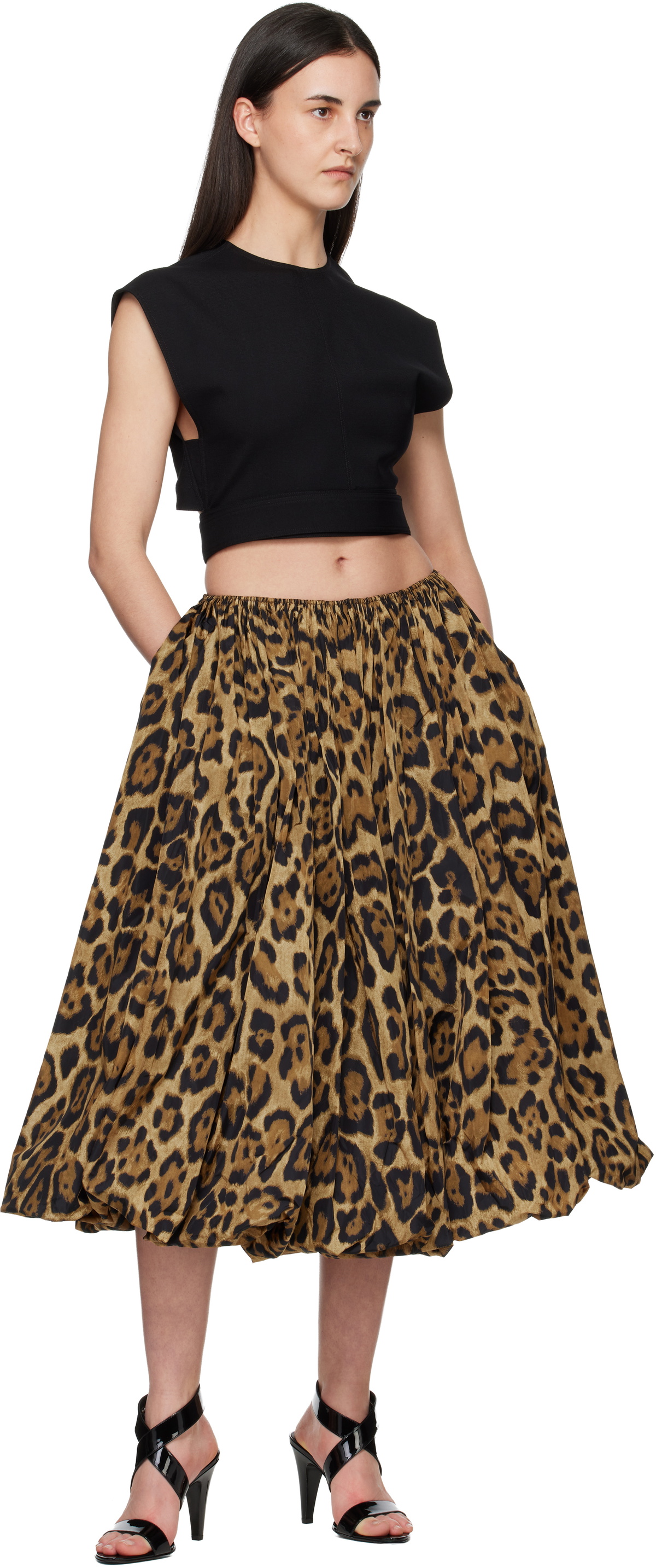 ALAÏA Black Belted Blouse