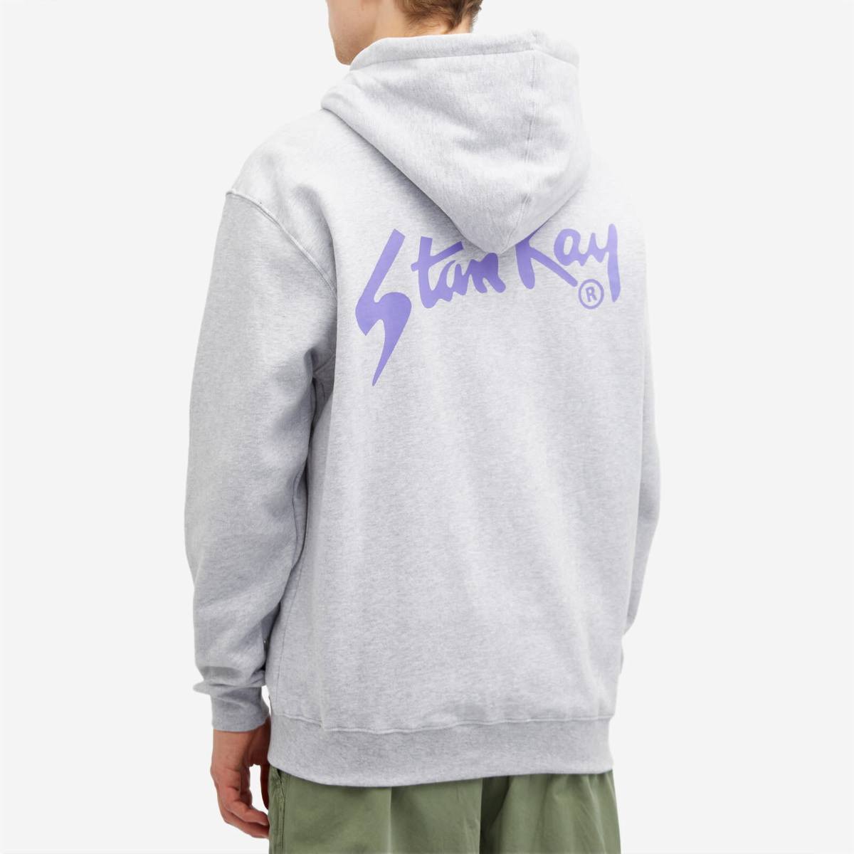 Stan Ray Men's OG Logo Zip Hoodie in Grey Marl/Navy
