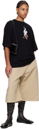 ABRA Beige Maxi Denim Shorts