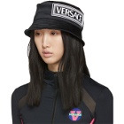 Versace Black Logo Bucket Hat