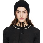 Simone Rocha Black Cashmere Bonnet