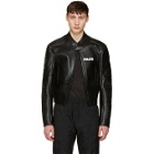 Vetements Black Leather Racing Jacket