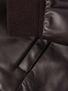 Zegna - Slim-Fit Leather Jacket - Brown