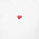 Comme des Garçons Play Men's Little Red Heart Basic Shirt in White