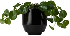 YIELD Black Spun Planter Pot, 8 in