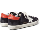 Golden Goose Deluxe Brand - Superstar Distressed Leather and Suede Sneakers - Men - Midnight blue