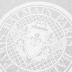 Balmain Men's Flocked Coin T-Shirt in Grey/White