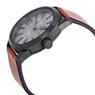 Diesel Rasp Grey Dial Brown Leather Mens Watch DZ1764