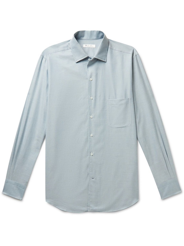 Photo: Loro Piana - Andre Cotton-Twill Shirt - Blue