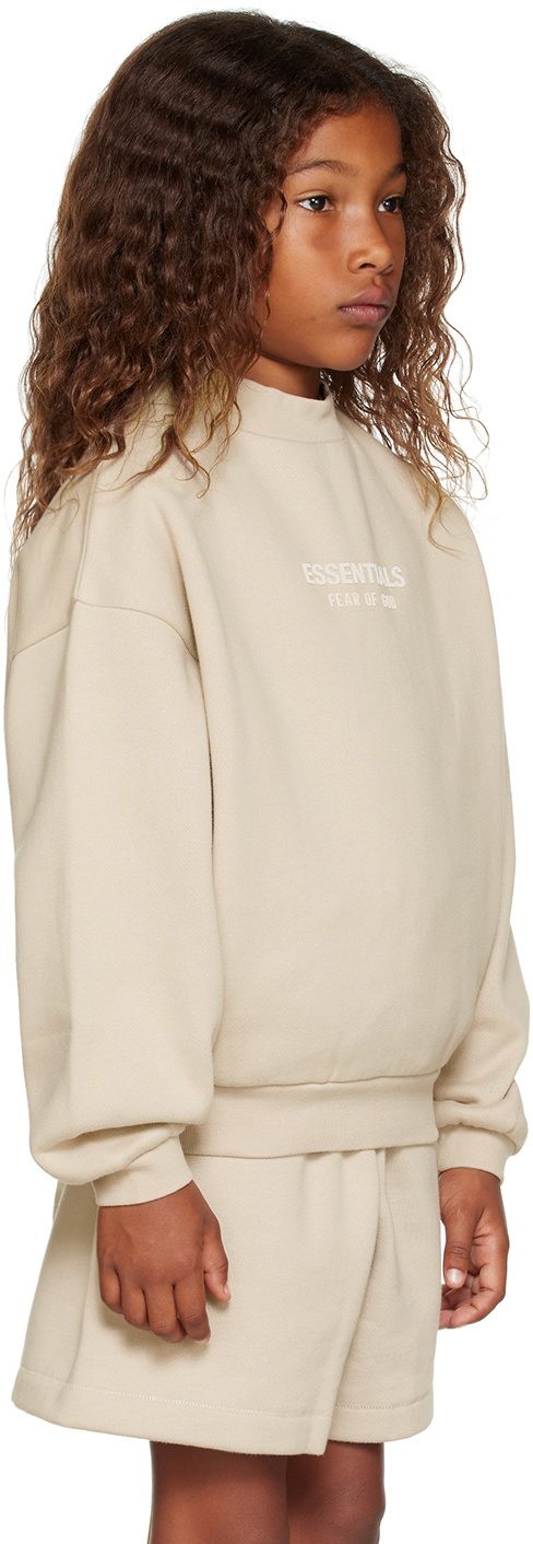 Fear of God ESSENTIALS Kids Taupe Bonded Sweatshirt Fear Of God Essentials