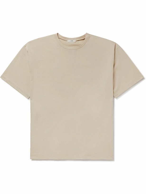 Photo: ATON - Nuback Oversized Cotton-Jersey T-Shirt - Neutrals