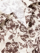 De Petrillo - Floral-Print Linen Shirt - Neutrals