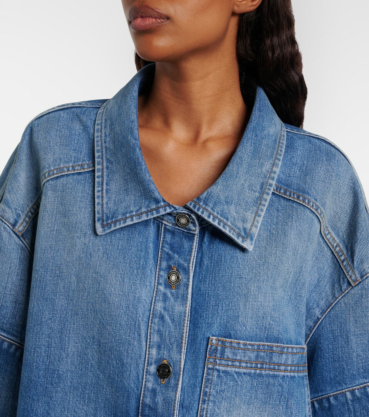 Givenchy Oversized polo denim minidress