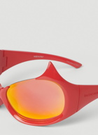 Balenciaga - Gotham Cat Sunglasses in Red