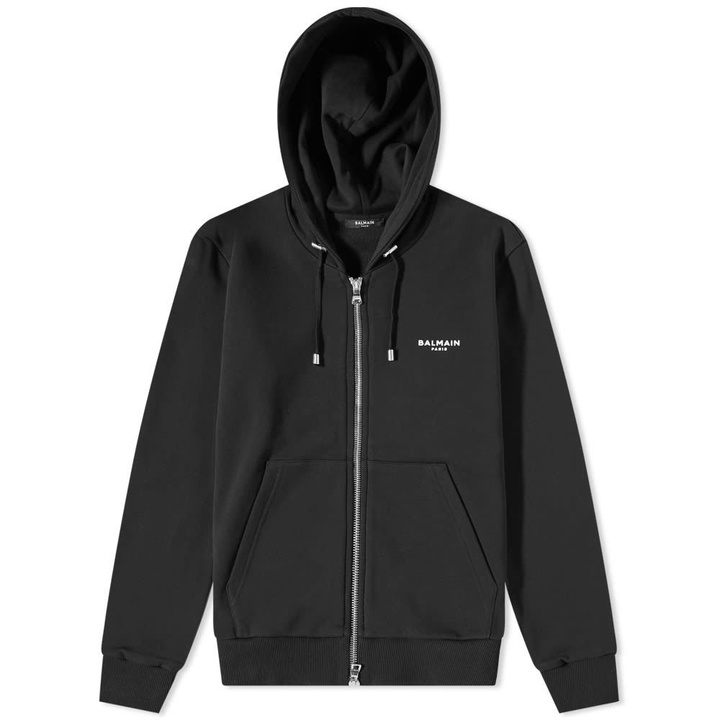 Photo: Balmain Zipped Balmain Flock Hoody