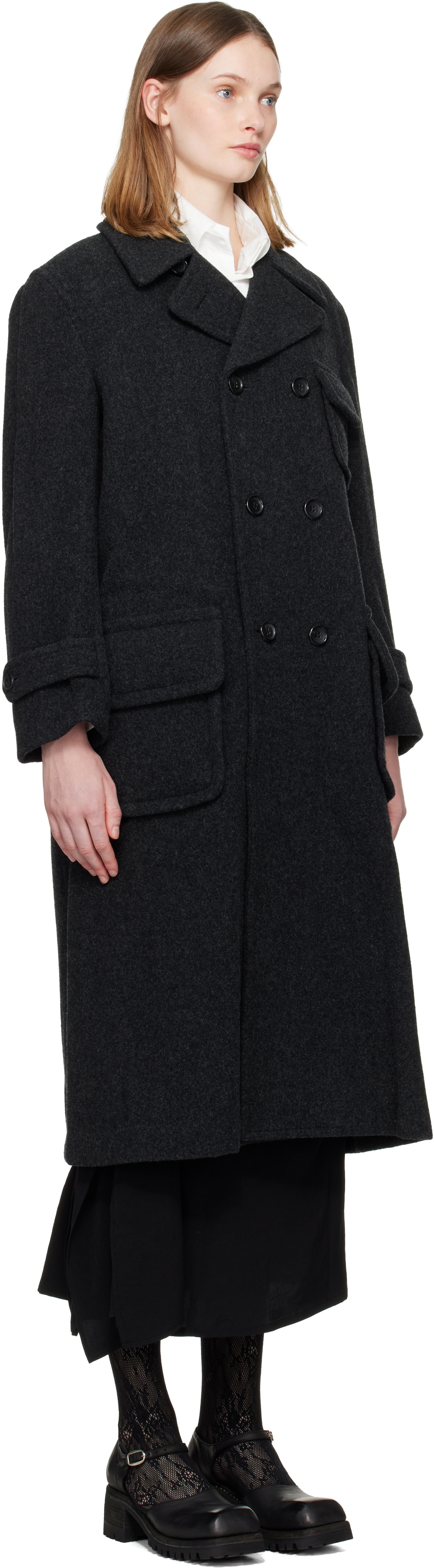 Comme des Garçons Comme des Garçons Gray Large Side Pocket Coat