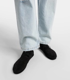 The Row Tyler suede ankle boots