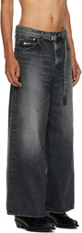 sacai Gray Wide Denim Jean