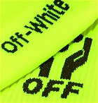 Off-White - Logo-Intarsia Stretch-Knit Socks - Yellow