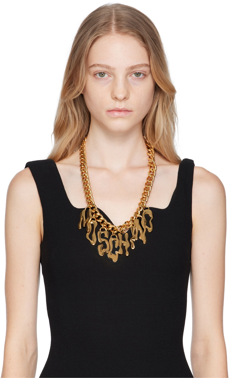 ◆Moschino ロゴletteringネックレス Moschino logo-lettering Necklace | Gold | FARFETCH