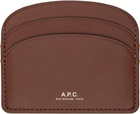 A.P.C. Brown Demi-Lune Card Holder