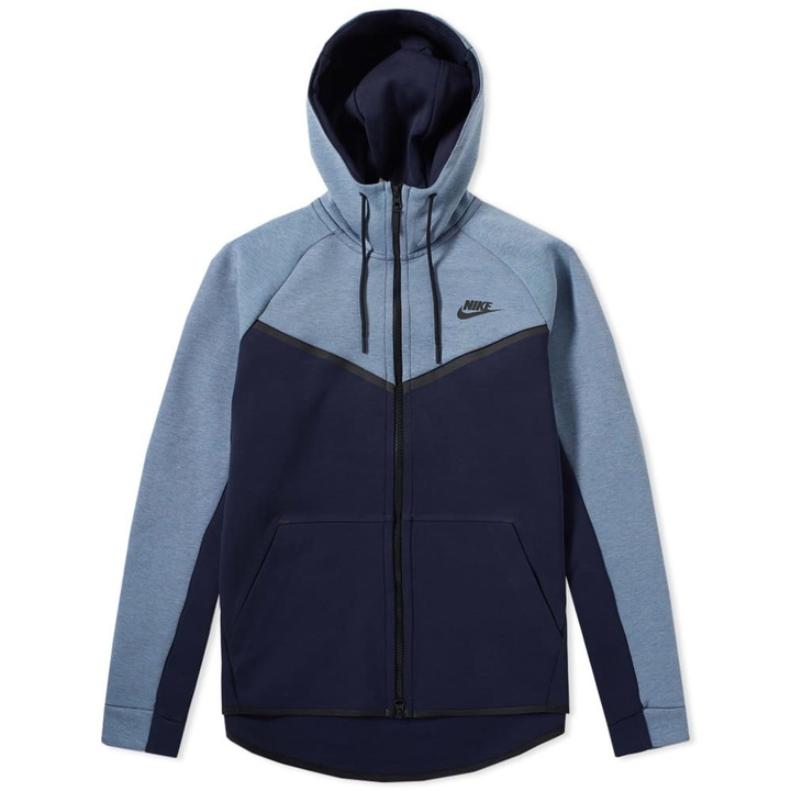 Photo: Nike Tech Fleece Windrunner Hoody Blue