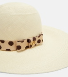 Valentino Polka-dot straw boater hat