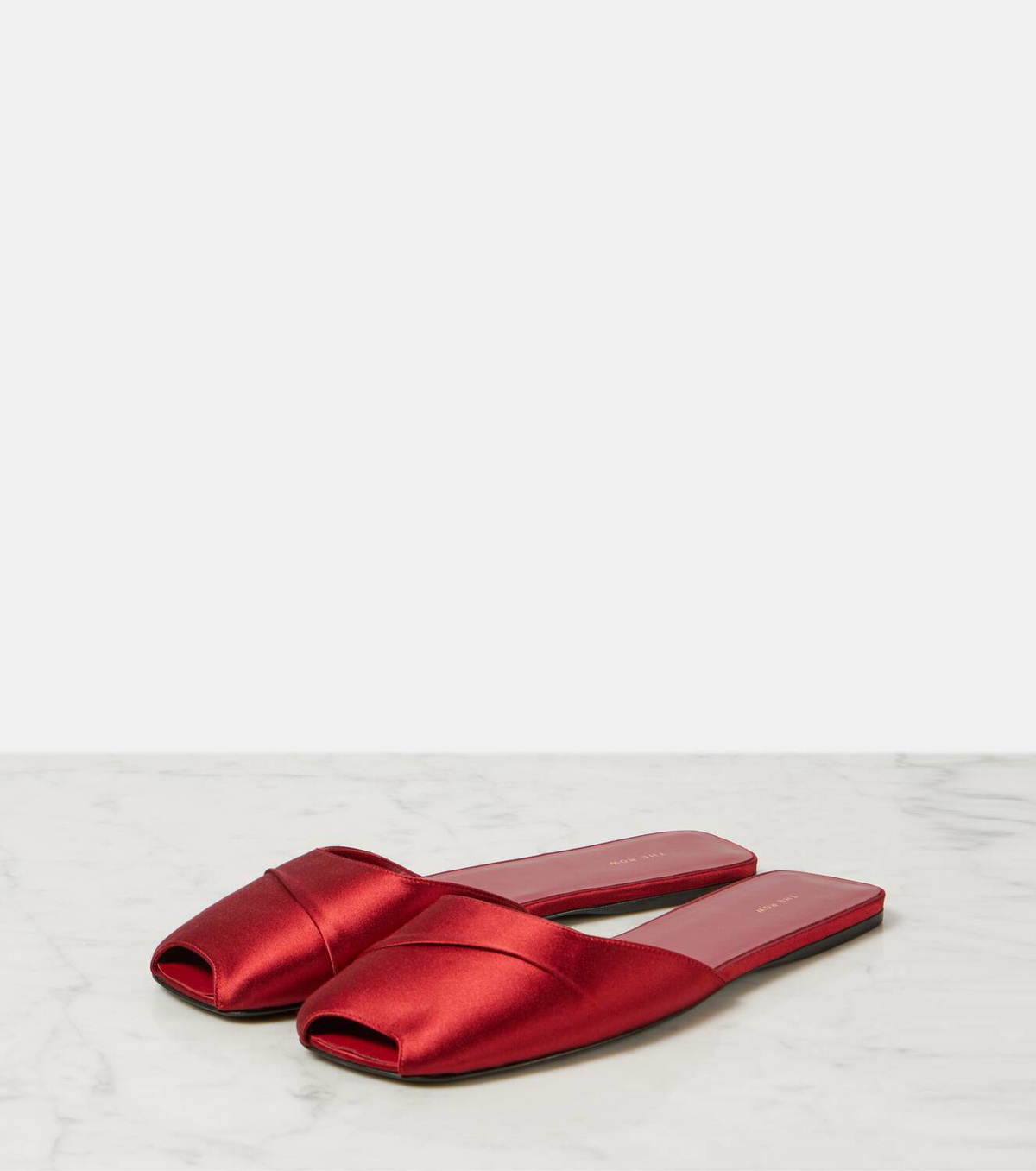 The Row Milla satin slides The Row
