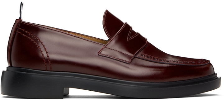 Photo: Thom Browne Burgundy Classic Penny Loafers