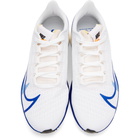 Nike White and Blue Air Zoom Pegasus 37 Sneakers