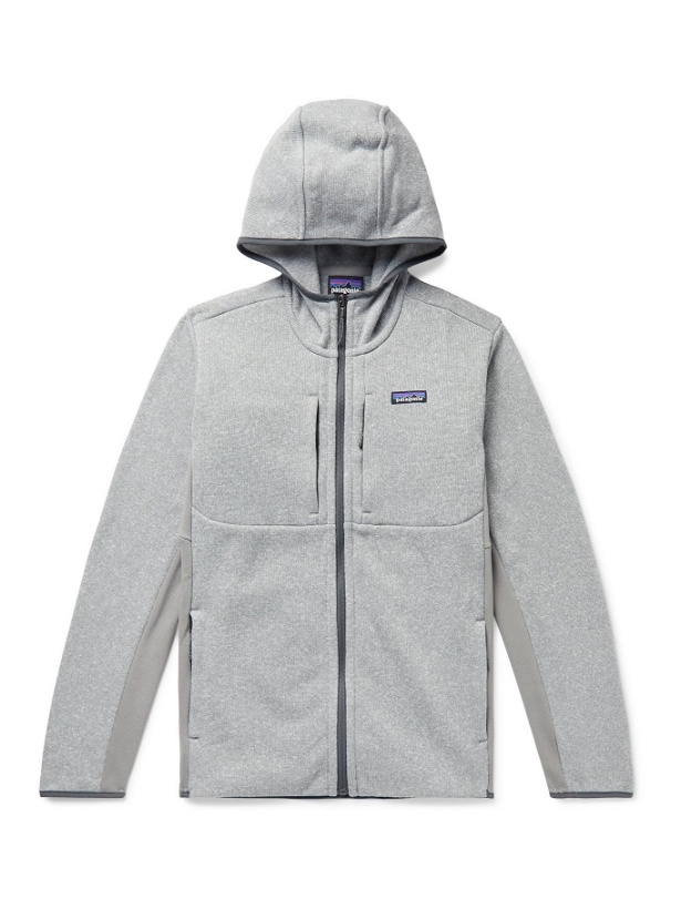 Photo: PATAGONIA - Better Sweater Recycled Fleece-Back Knitted Hooded Jacket - Gray