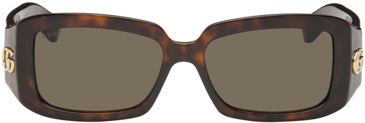 Photo: Gucci Tortoiseshell Rectangular Sunglasses