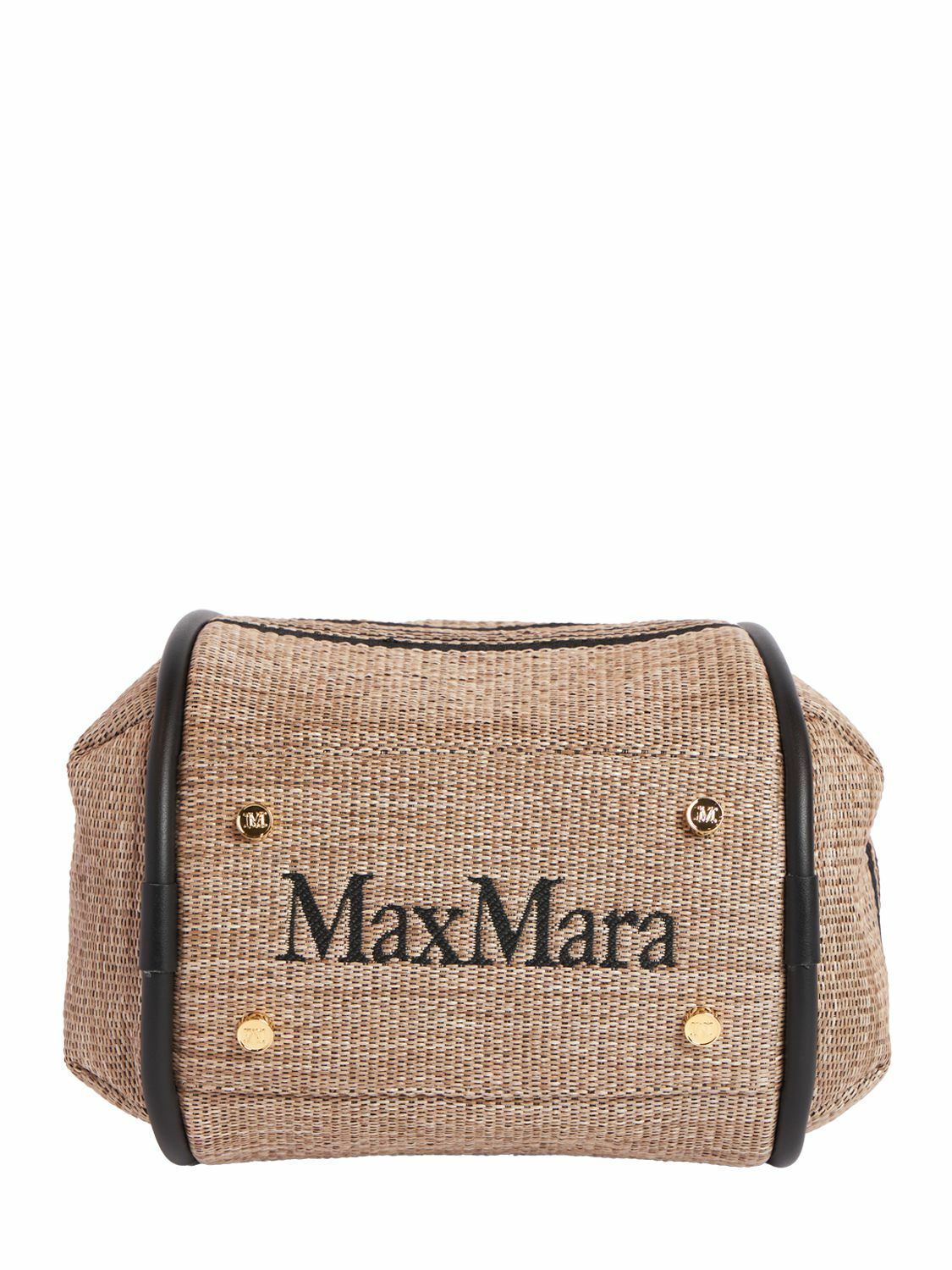 ◆Max Mara◆Marine ストライプ ラフィアエフェクト バッグ MAX MARA - Small Marine Striped Raffia Effect Bag Max Mara