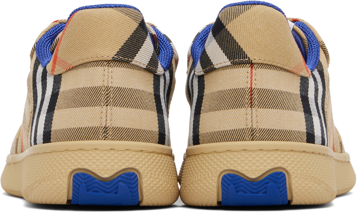 Burberry Tan Check Terrace Sneakers